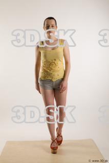 Walking reference of nude whole body yellow t shirt gray…